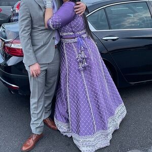 Lavender Desi Lengha